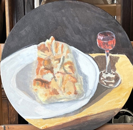 Jakob's pastry II (nr. 2508) oil on canvas / diameter 40 cm